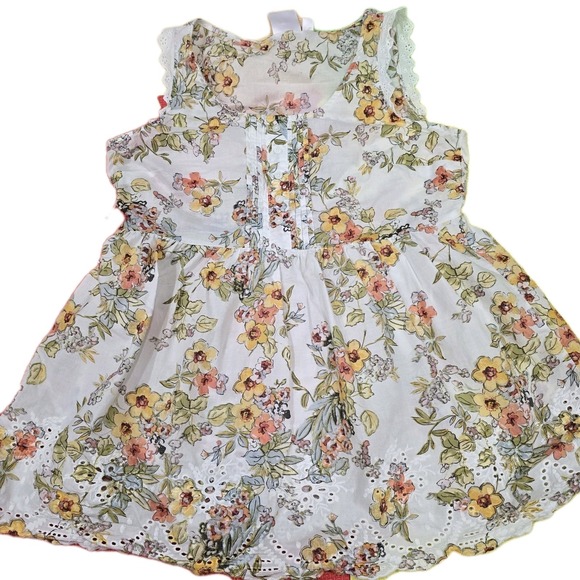 LC Lauren Conrad Tops - Lauren Conrad LC Floral Eyelet Cotton Top Sleeveless Boho Blouse XS